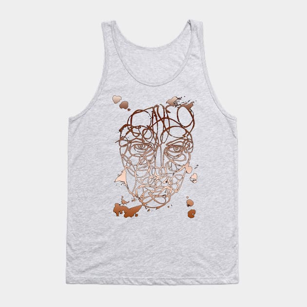 Abstract Face Lineart Tank Top by badlydrawnbabe